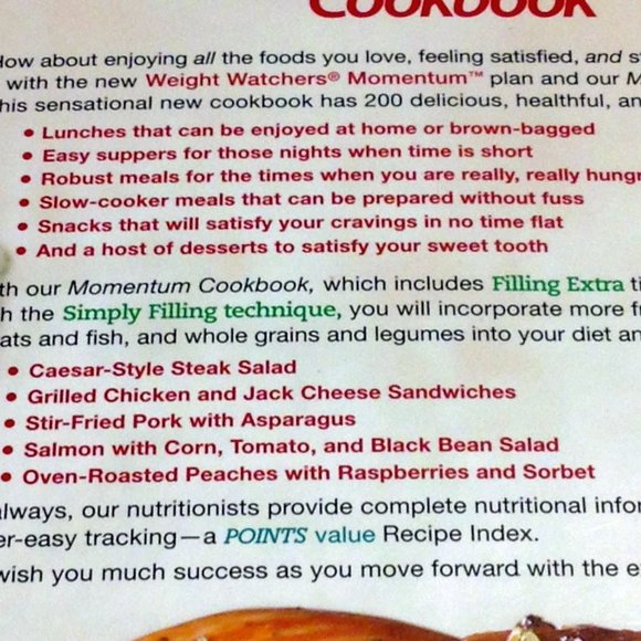 Weight Watchers Momentum Cookbook - Picture 3 of 10